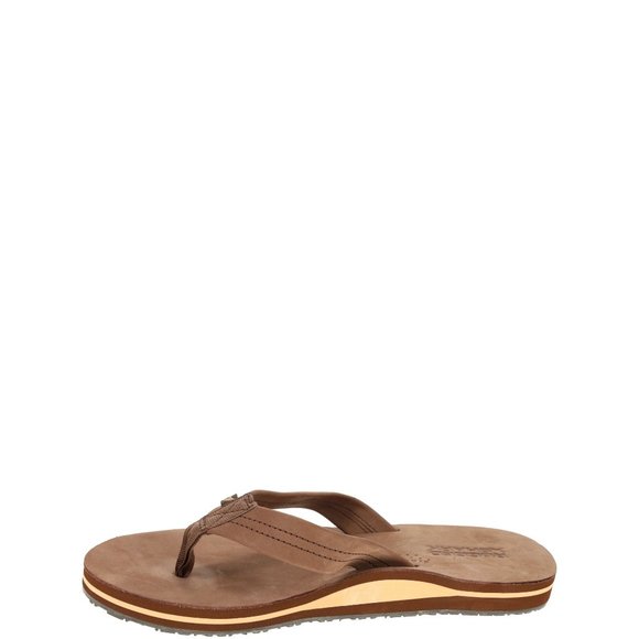 Rugged Shark Men's Leather Thong Flip Flop Sandal - Picture 2 of 7